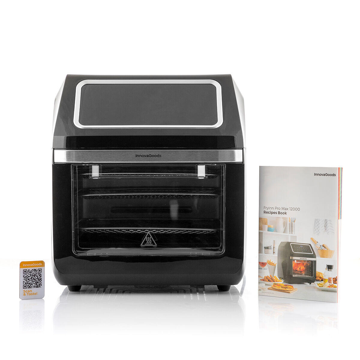 InnovaGoods Fryinn Pro Max 12000 Air Fryer Black 1800 W 12 L Stainless Steel