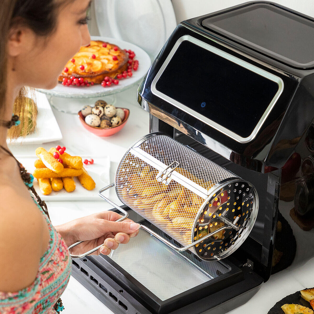 InnovaGoods Fryinn Pro Max 12000 Air Fryer Black 1800 W 12 L Stainless Steel