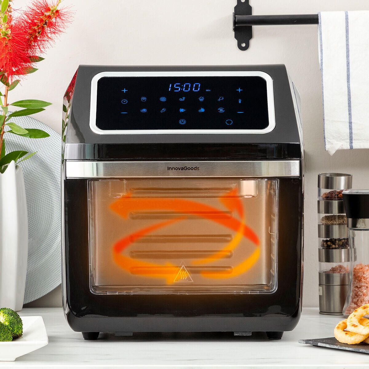 InnovaGoods Fryinn Pro Max 12000 Air Fryer Black 1800 W 12 L Stainless Steel