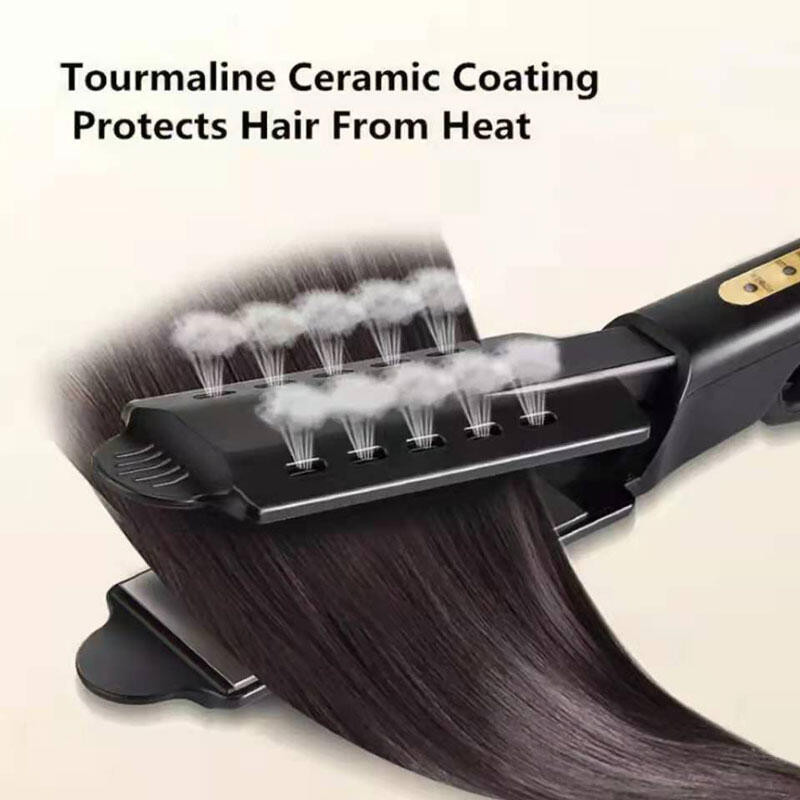 Steam hair straightener
