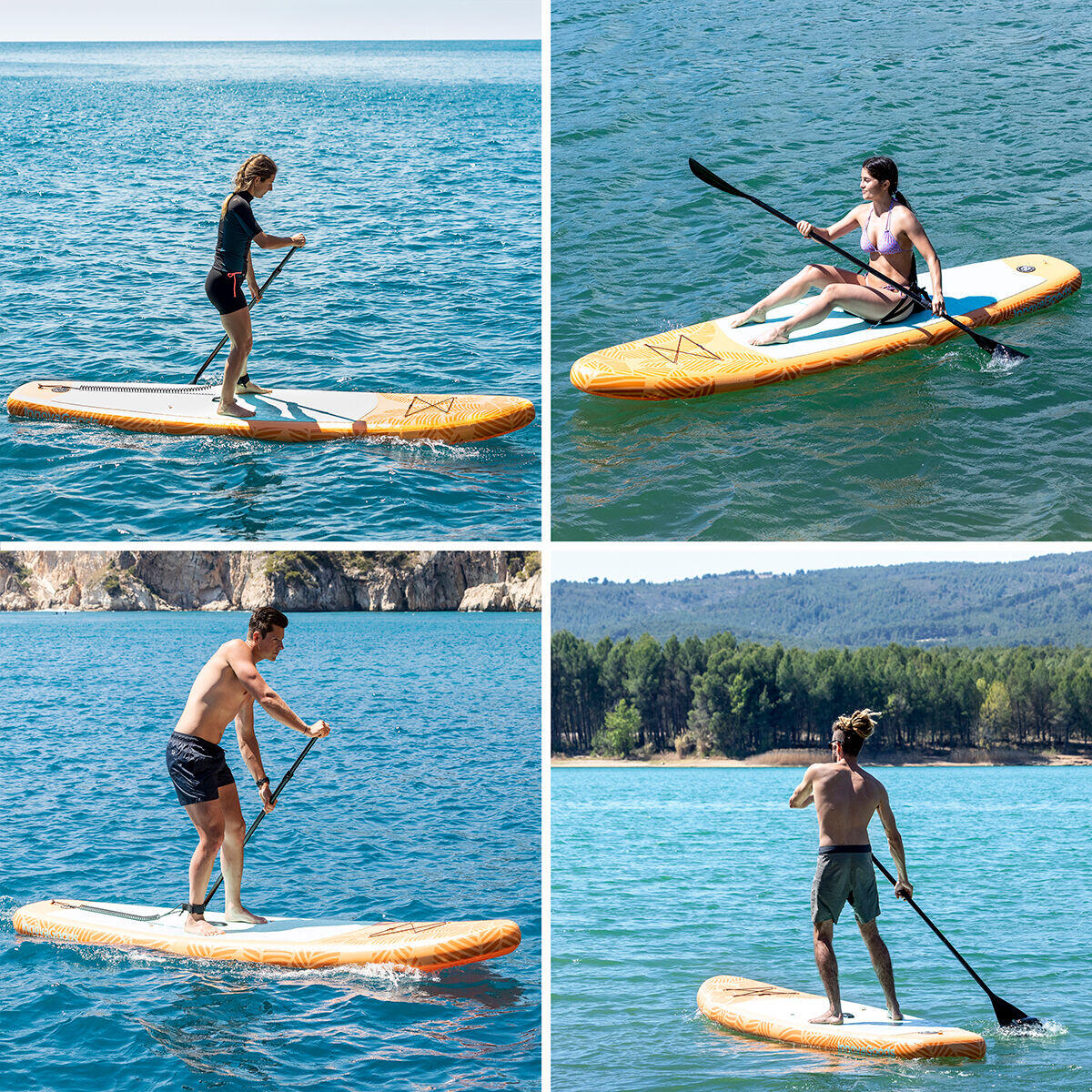 Tabla de Paddle Surf Hinchable 2 en 1 con Asiento y Accesorios Siros 10'5" 320 cm