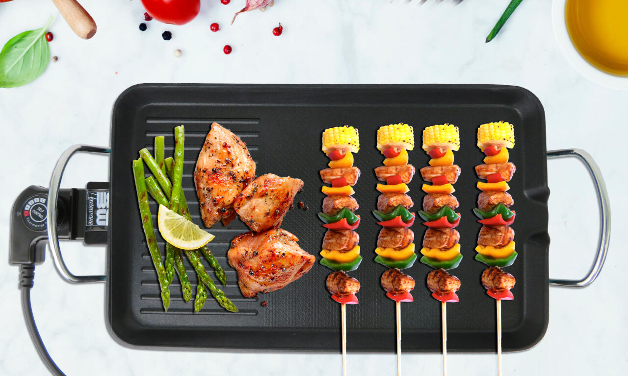 Electric Grill Plate 48x27 cm