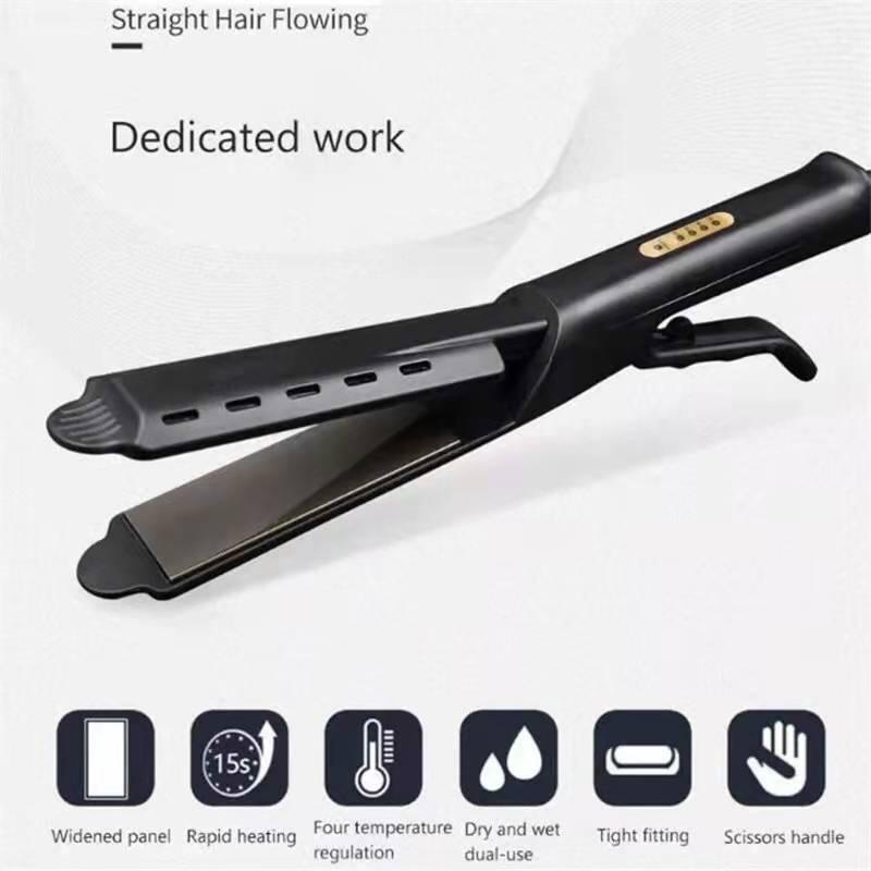 Steam hair straightener