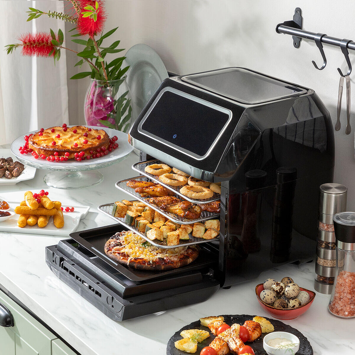 InnovaGoods Fryinn Pro Max 12000 Air Fryer Black 1800 W 12 L Stainless Steel
