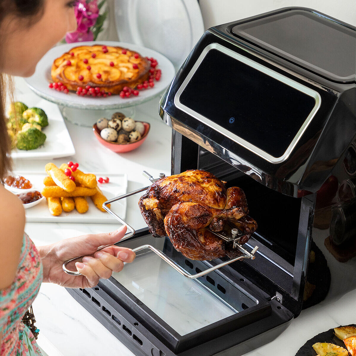 InnovaGoods Fryinn Pro Max 12000 Air Fryer Black 1800 W 12 L Stainless Steel