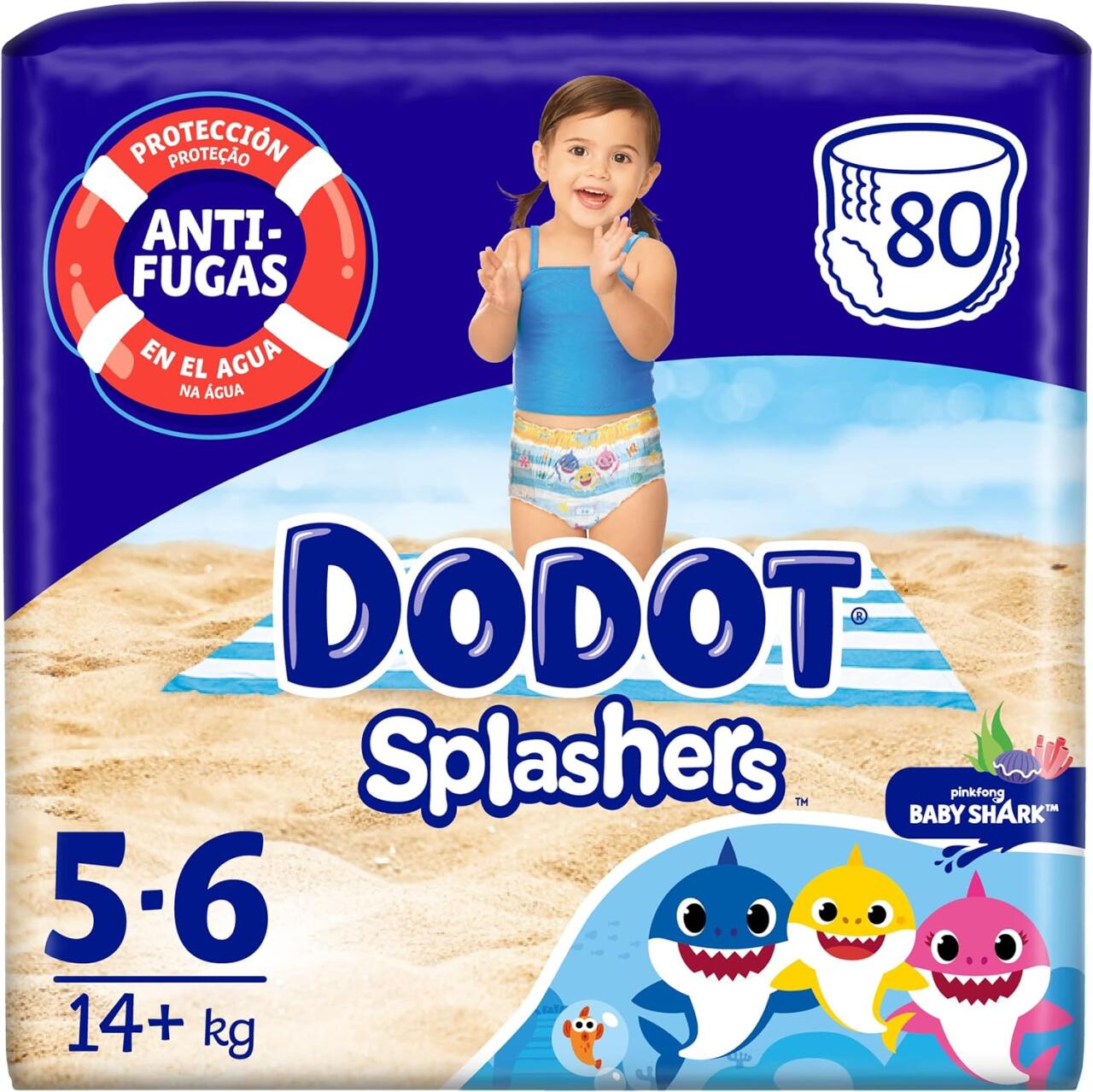 Dodot Pañales Bebé Bañador Splashers, Talla 5-6 (+14 kg),