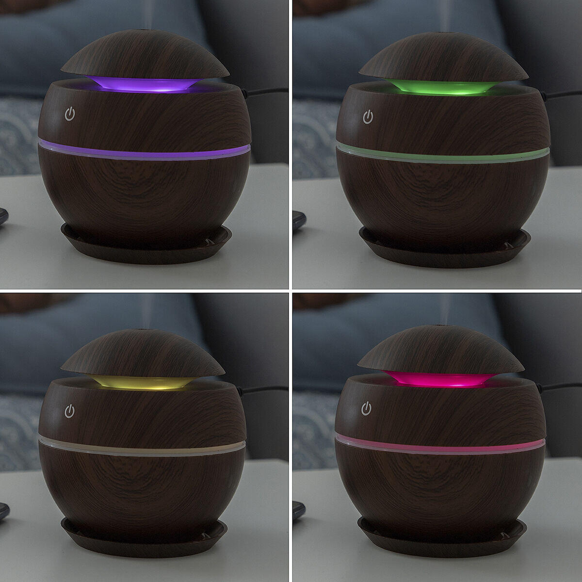 Mini Humidificador Difusor de Aromas Dark Walnut InnovaGoods