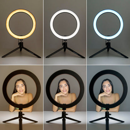 Aro de Luz Selfie con Trípode y Mando Youaro InnovaGoods